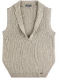 Fay plunging-neck gilet - Grey