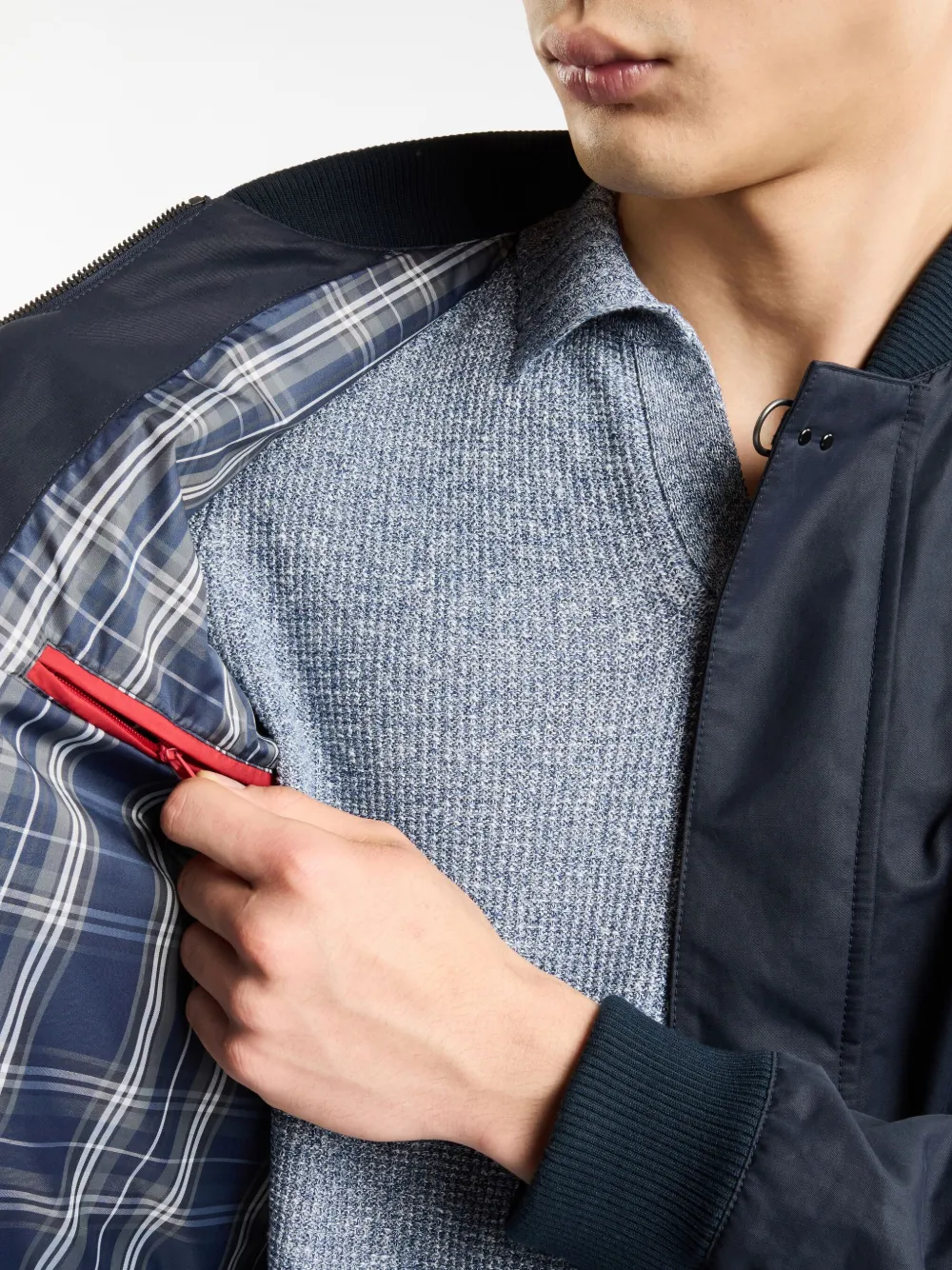 Fay Bomberjack met haaksluiting Blauw