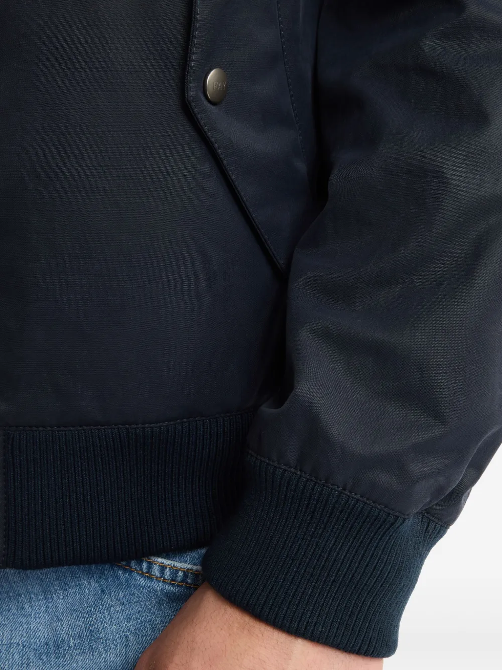 Hook-Fastening Bomber Jacket