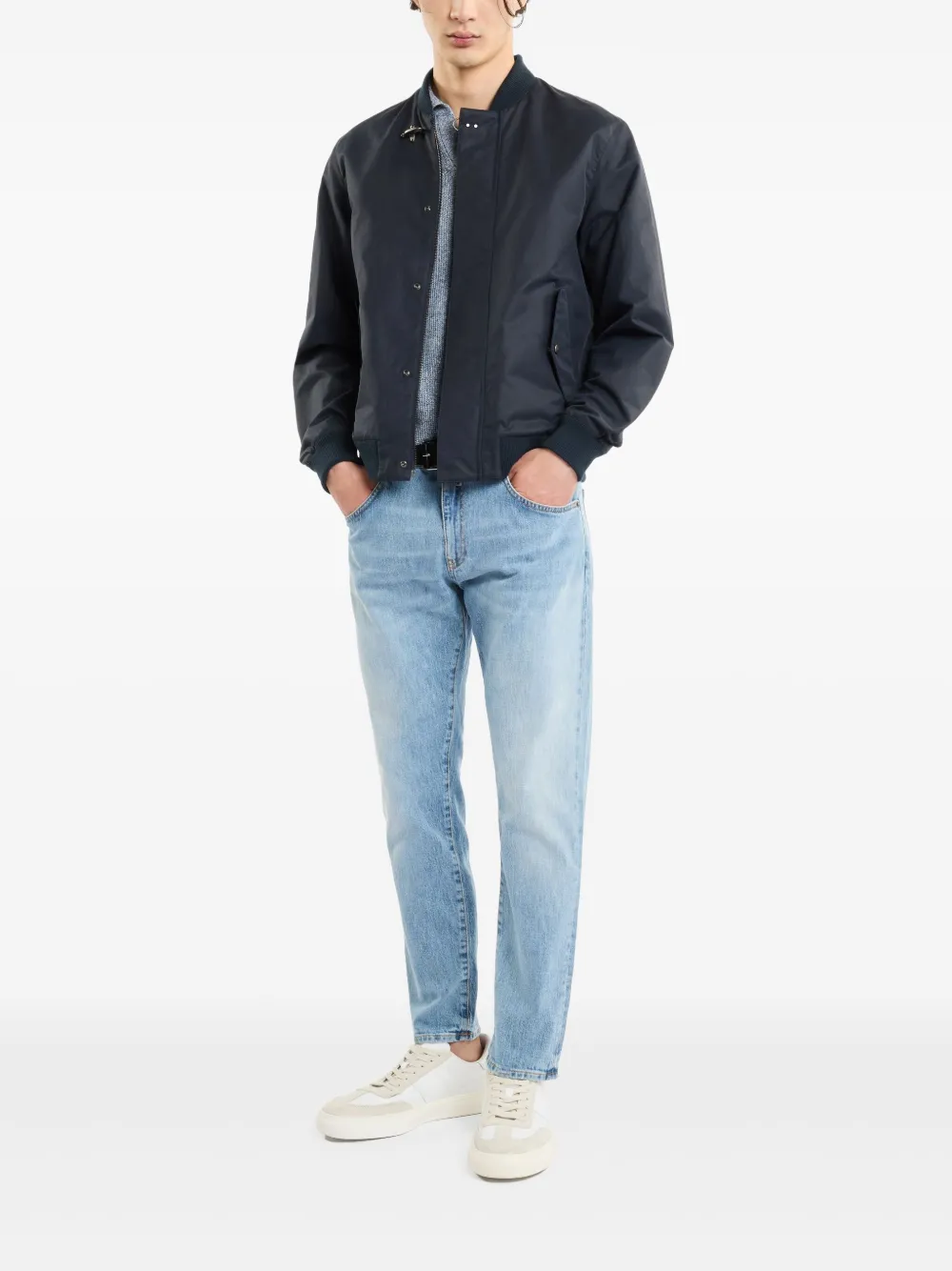 Fay hook-fastening bomber jacket - Blauw