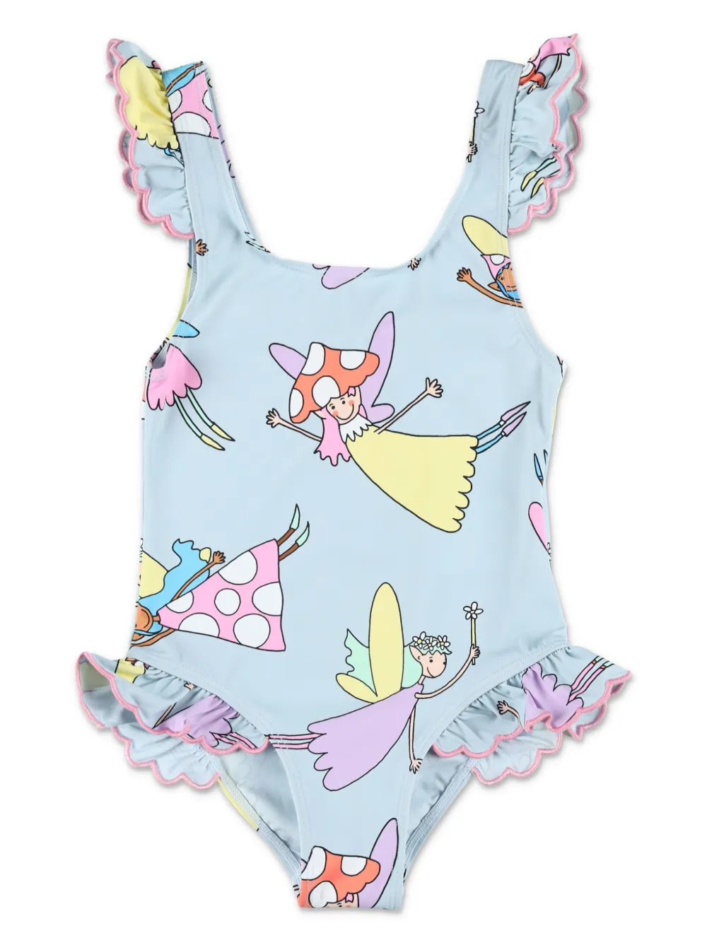 Stella Mccartney Fairy-print Swimsuit In Blue