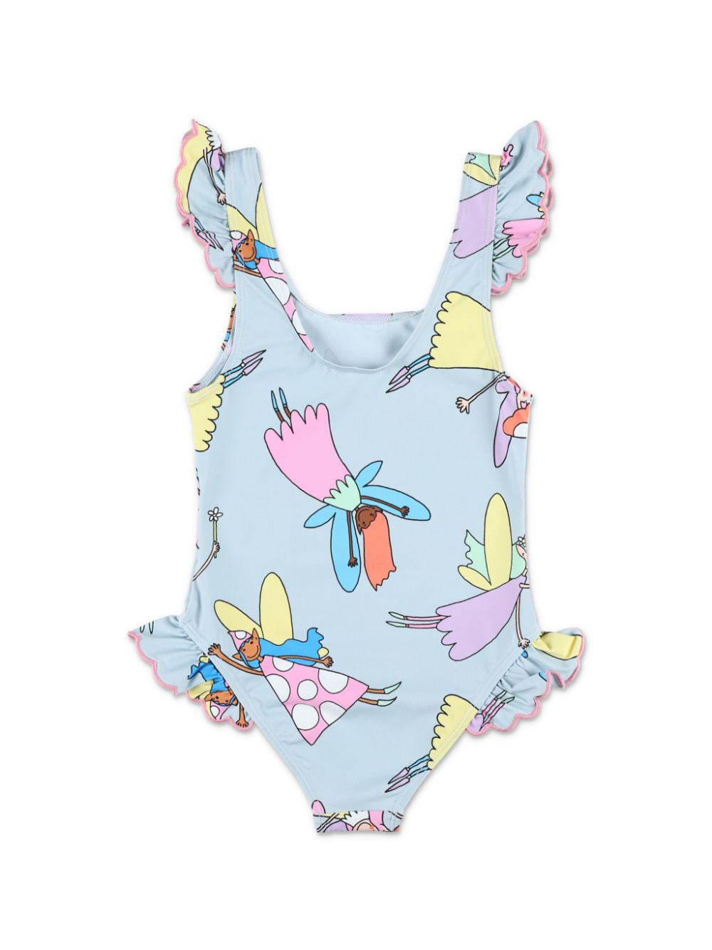 Stella McCartney Kids fairy-print swimsuit - Blauw