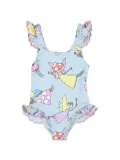 Stella McCartney Kids fairy-print swimsuit - Blue