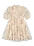 Self-Portrait Kids sequinned dress - Neutrals
