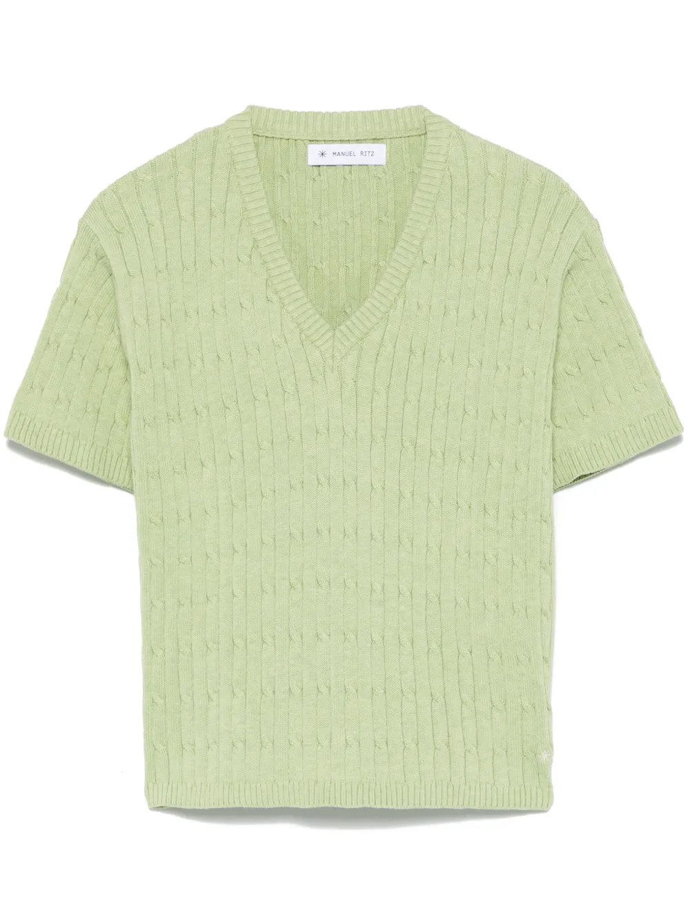 cable-knit T-shirt