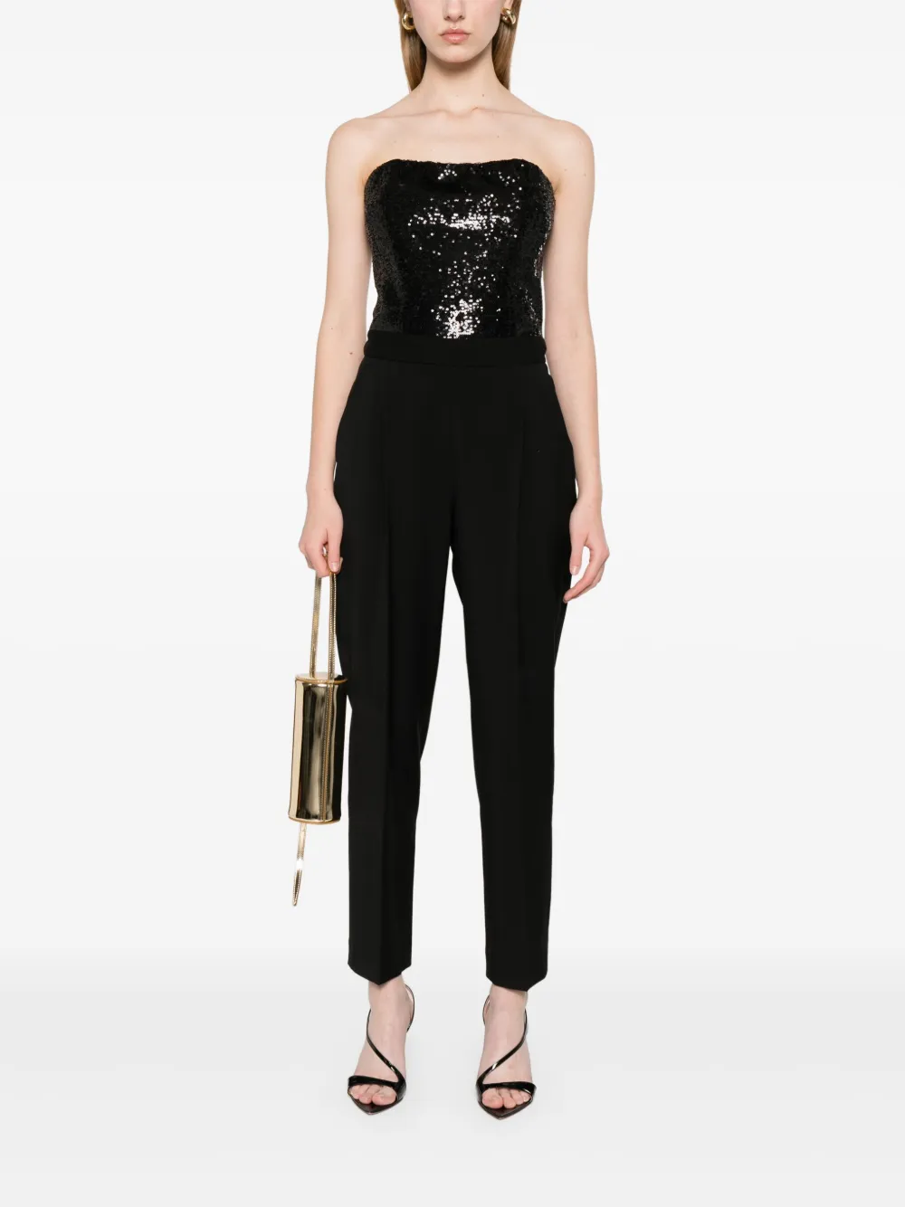 Manuel Ritz Jumpsuit verfraaid met pailletten - Zwart