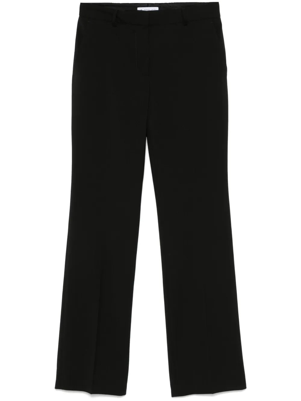 wool flared trousers