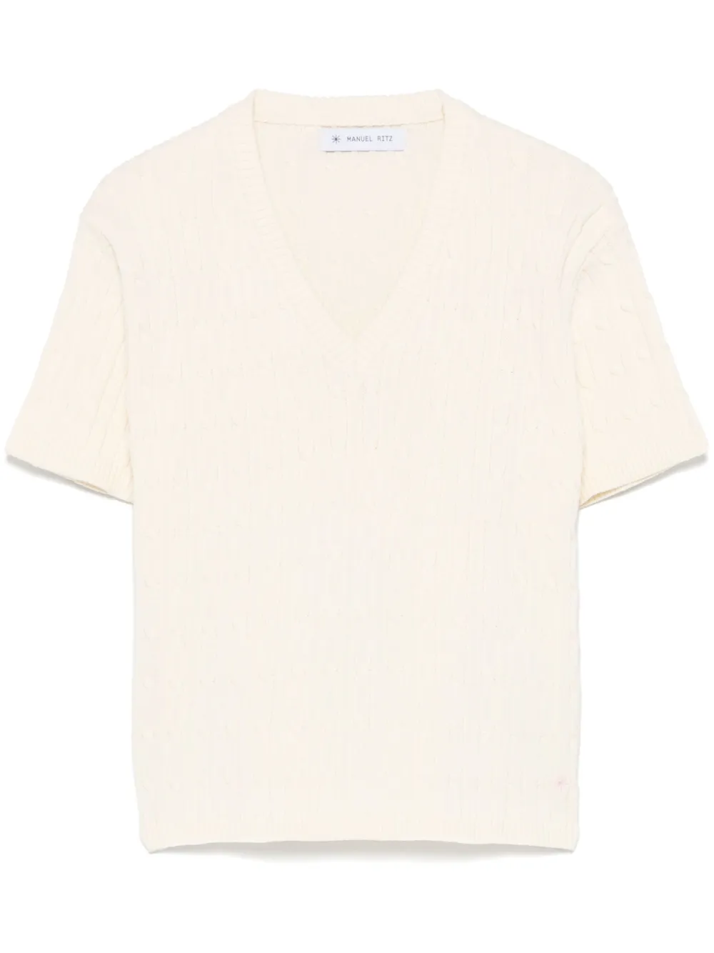 cable-knit T-shirt