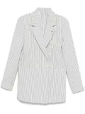 Manuel Ritz double-breasted striped blazer - Grey