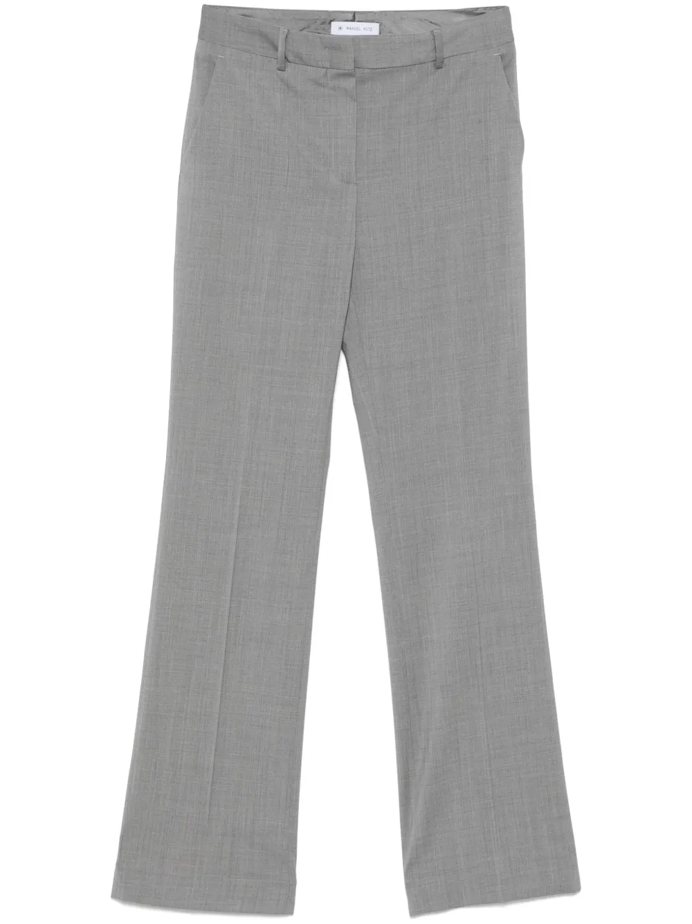 virgin wool flared trousers