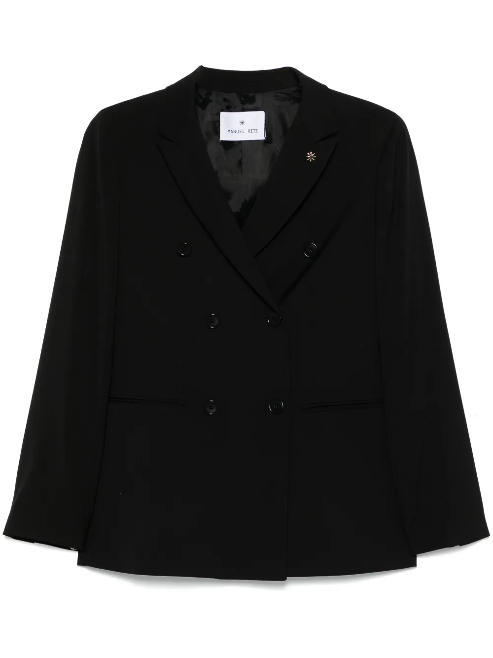 double-breasted virgin wool blazer