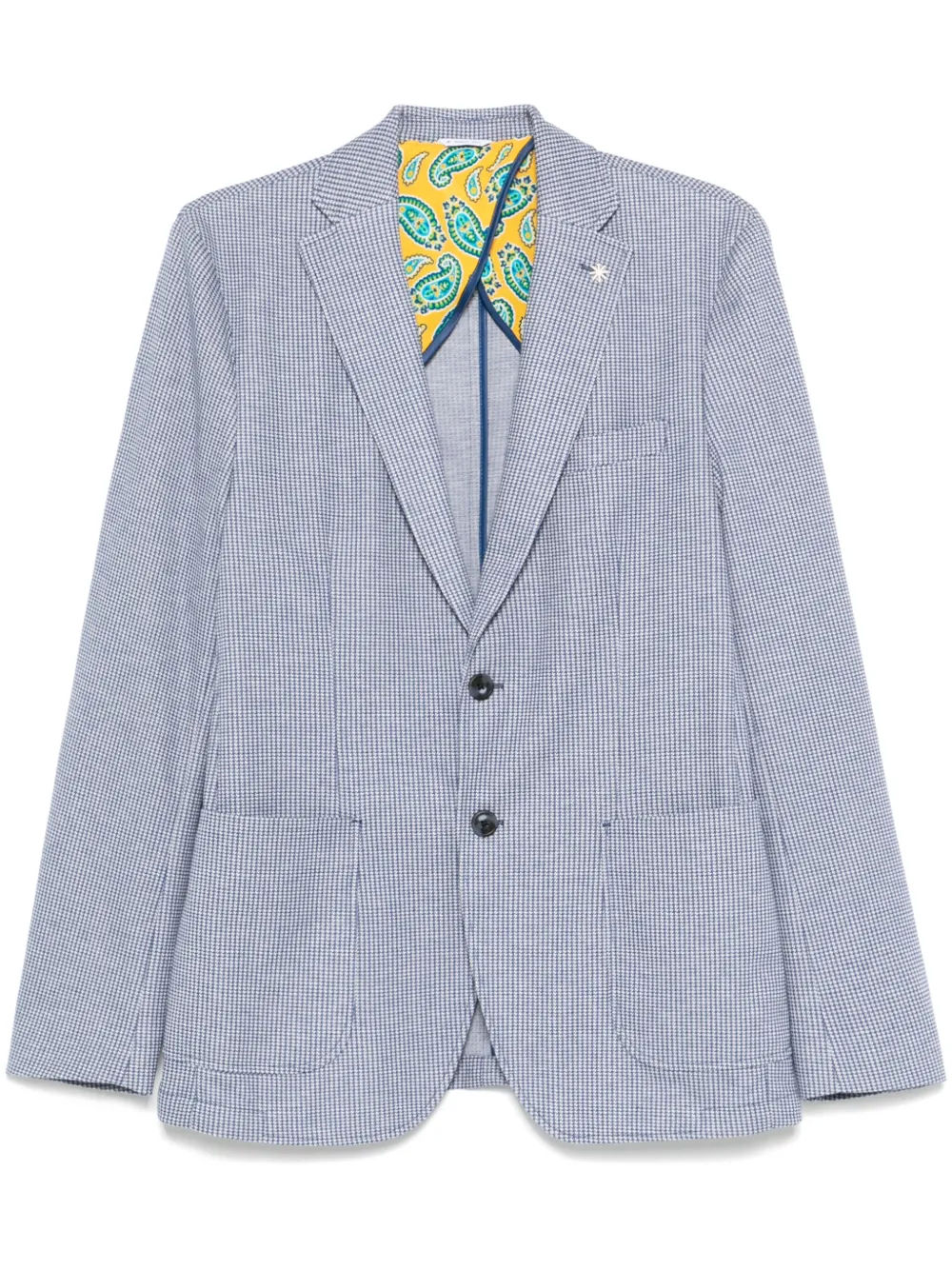 houndstooth-pattern blazer