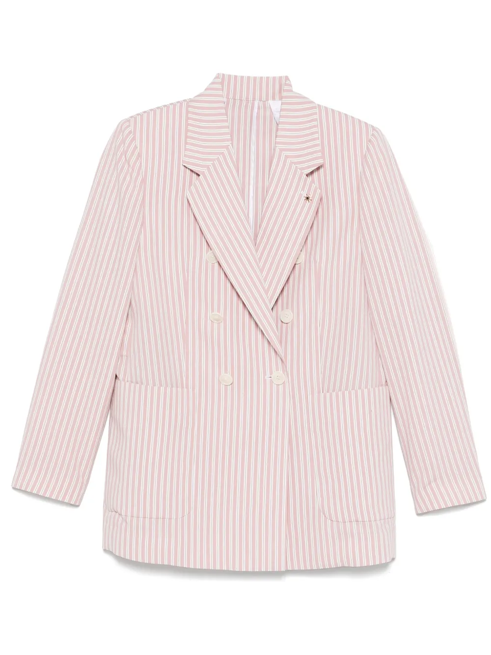 double-breasted striped blazer