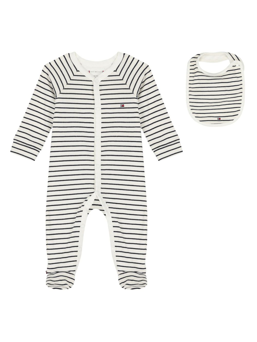 Tommy Hilfiger Junior striped babygrow gift set - White