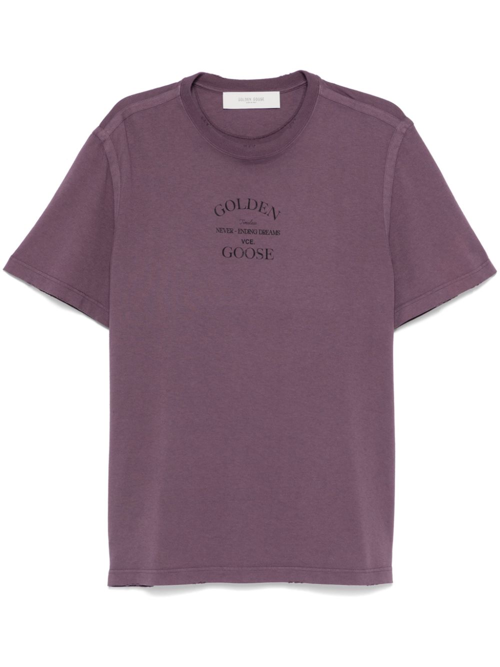 Golden Goose logo-print cotton T-shirt - Purple