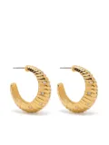 Kenneth Jay Lane crystal hoop earrings - Gold