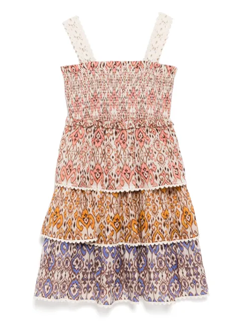 ZIMMERMANN Kids فستان طبقات بكشكشة
