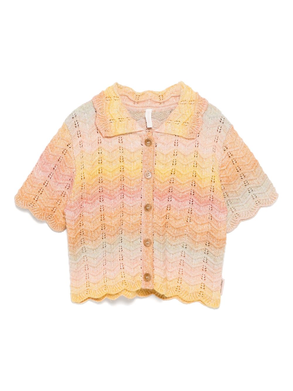 ZIMMERMANN Kids classic collar cardigan - Orange