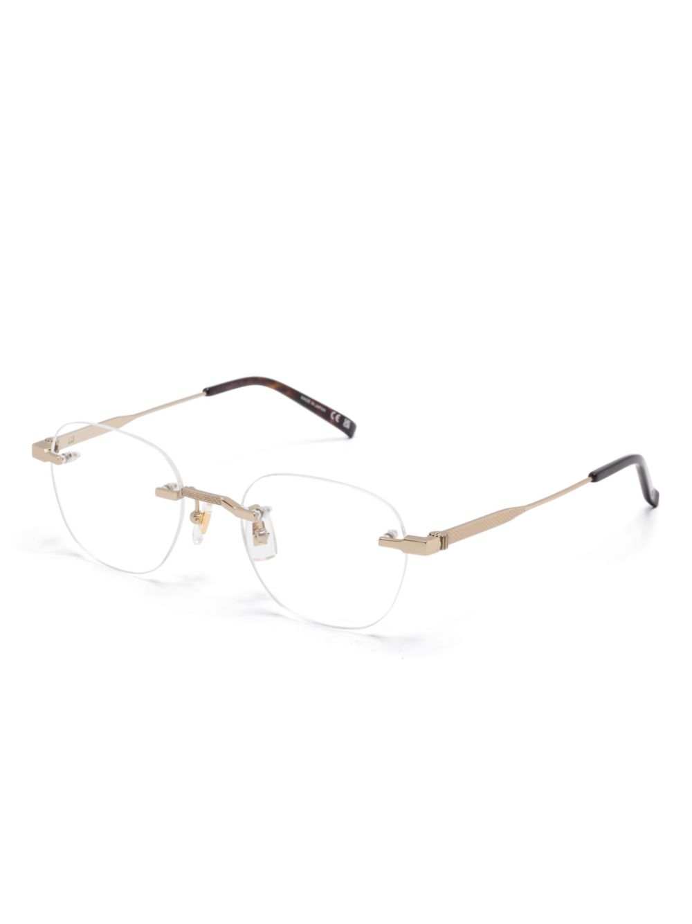 Dunhill wayfarer-frame glasses - Goud