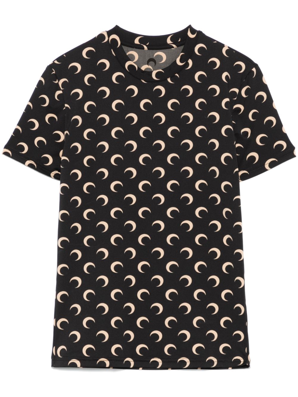 Marine Serre Moon-print T-shirt - Black