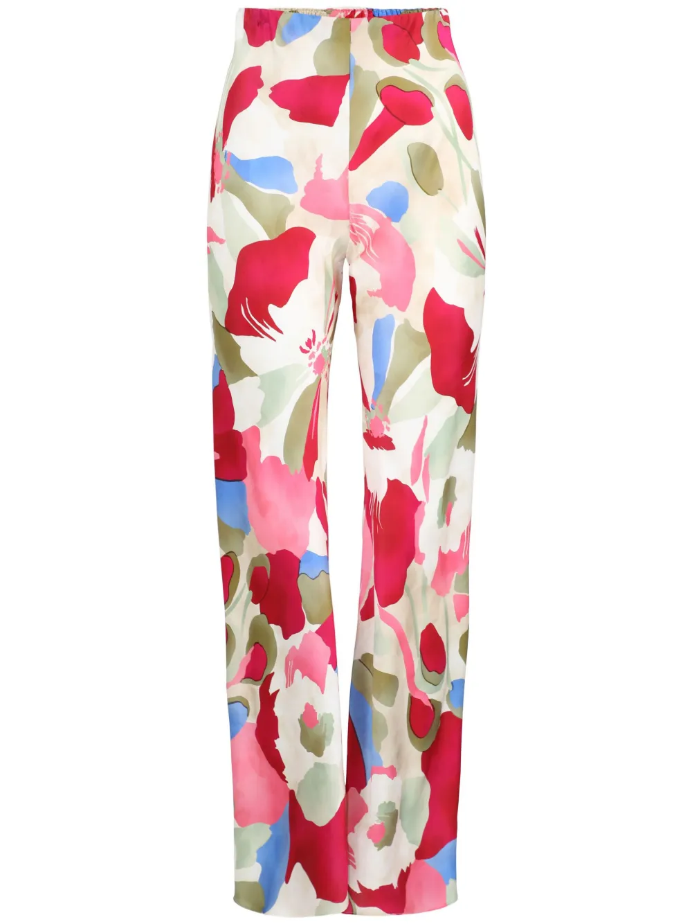 Cult Gaia Stacie Wide Leg Floral Pant In Floral Rosette In Pink