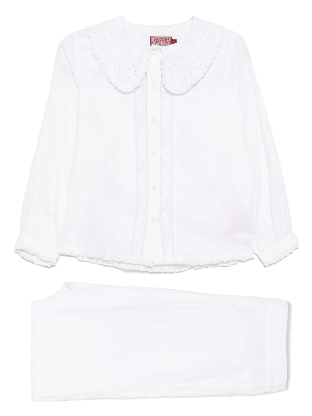 lace-trim pyjama sets