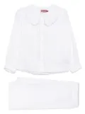 Desmond & Dempsey lace-trim pyjama sets - White