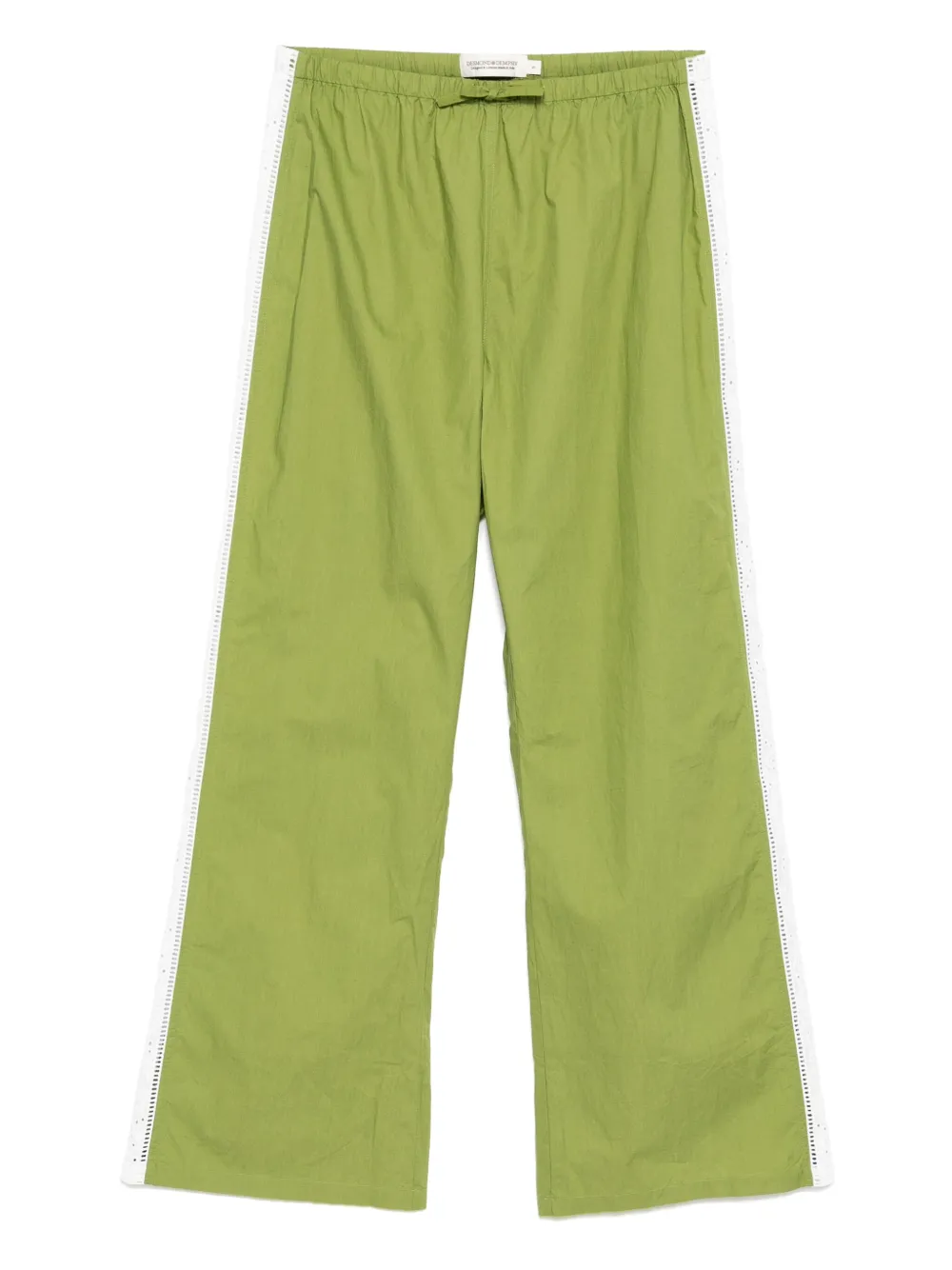 Shop Desmond & Dempsey Poplin Trousers In Green