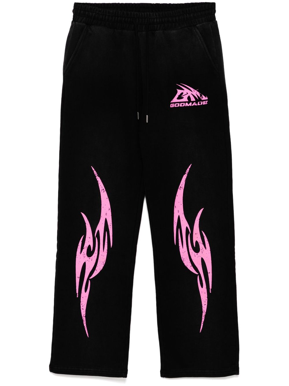 GODMADE logo print sweatpants - Black