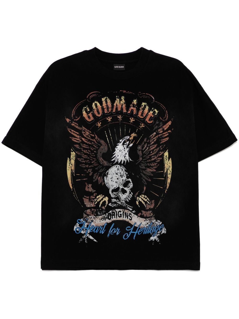 GODMADE graphic print T-shirt - Black