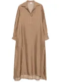 Eleventy pinstriped maxi dress - Brown