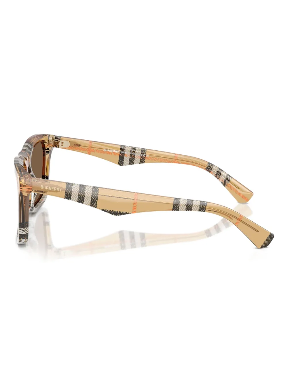 Burberry Eyewear Zonnebril met vierkant montuur Beige