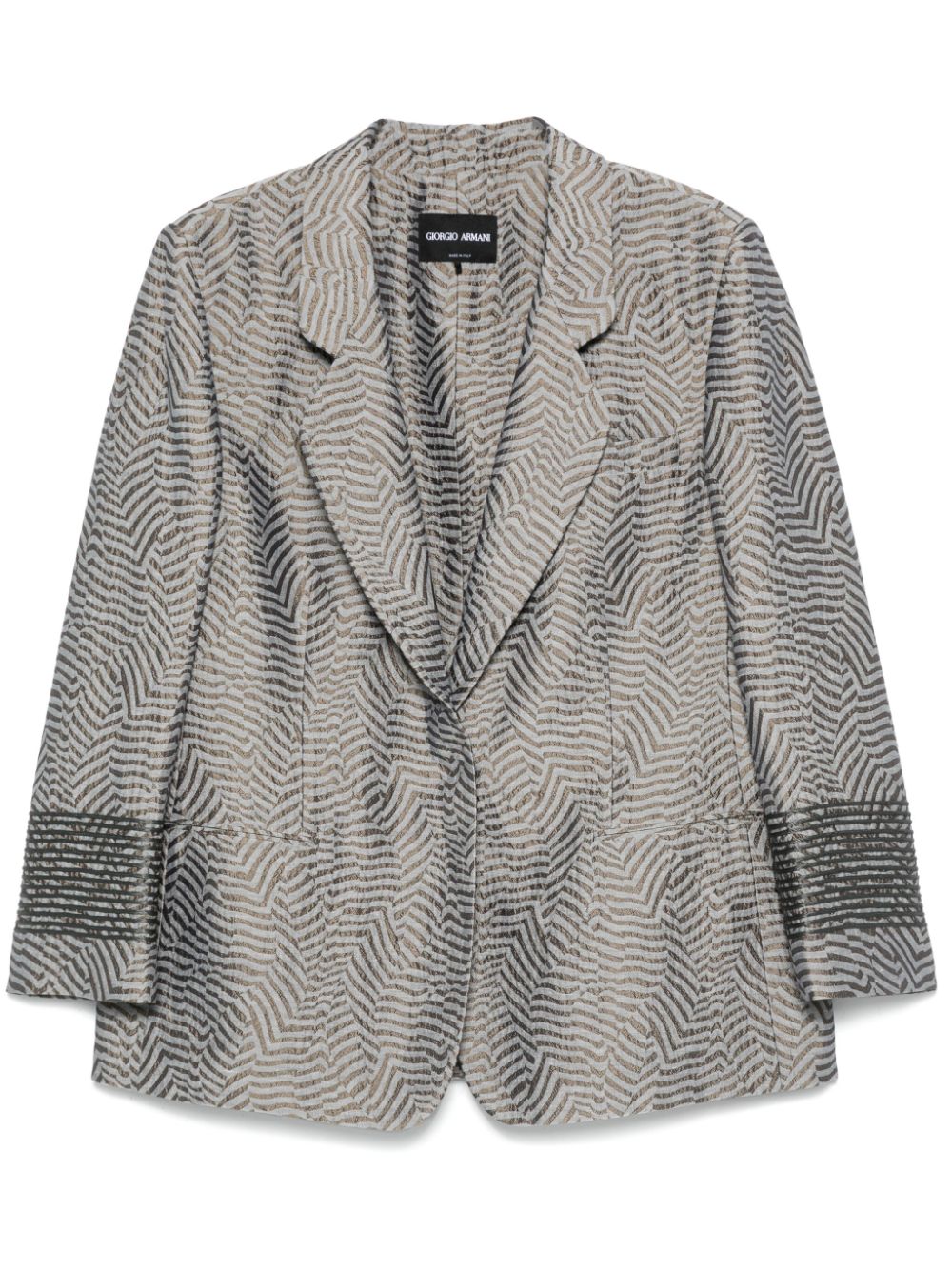 Giorgio Armani Gestreepte blazer Grijs