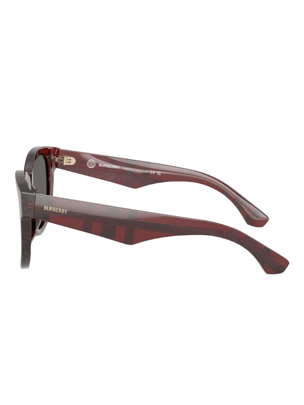 Burberry Eyewear Geruite zonnebril Rood