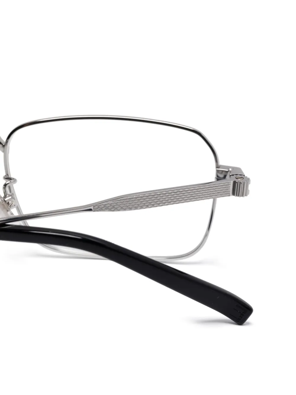 Dunhill Rectangle-frame Glasses In Silver