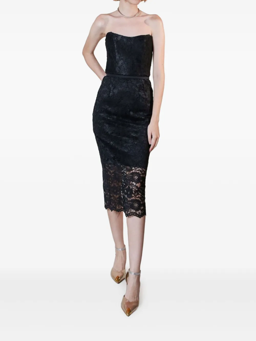 Lethicia Bronstein Daiquiri midi-jurk Zwart