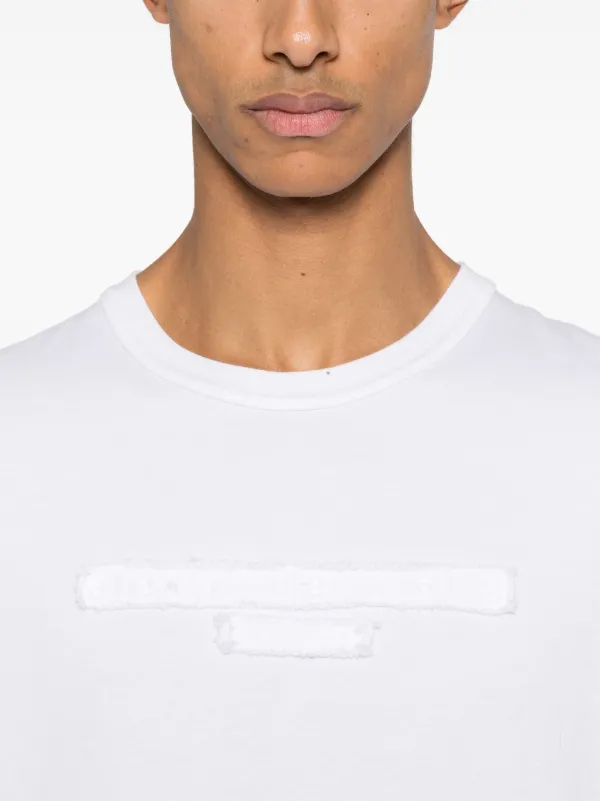 Logo-Print Shrunken Jersey Tee in WHITE | alexanderwang®