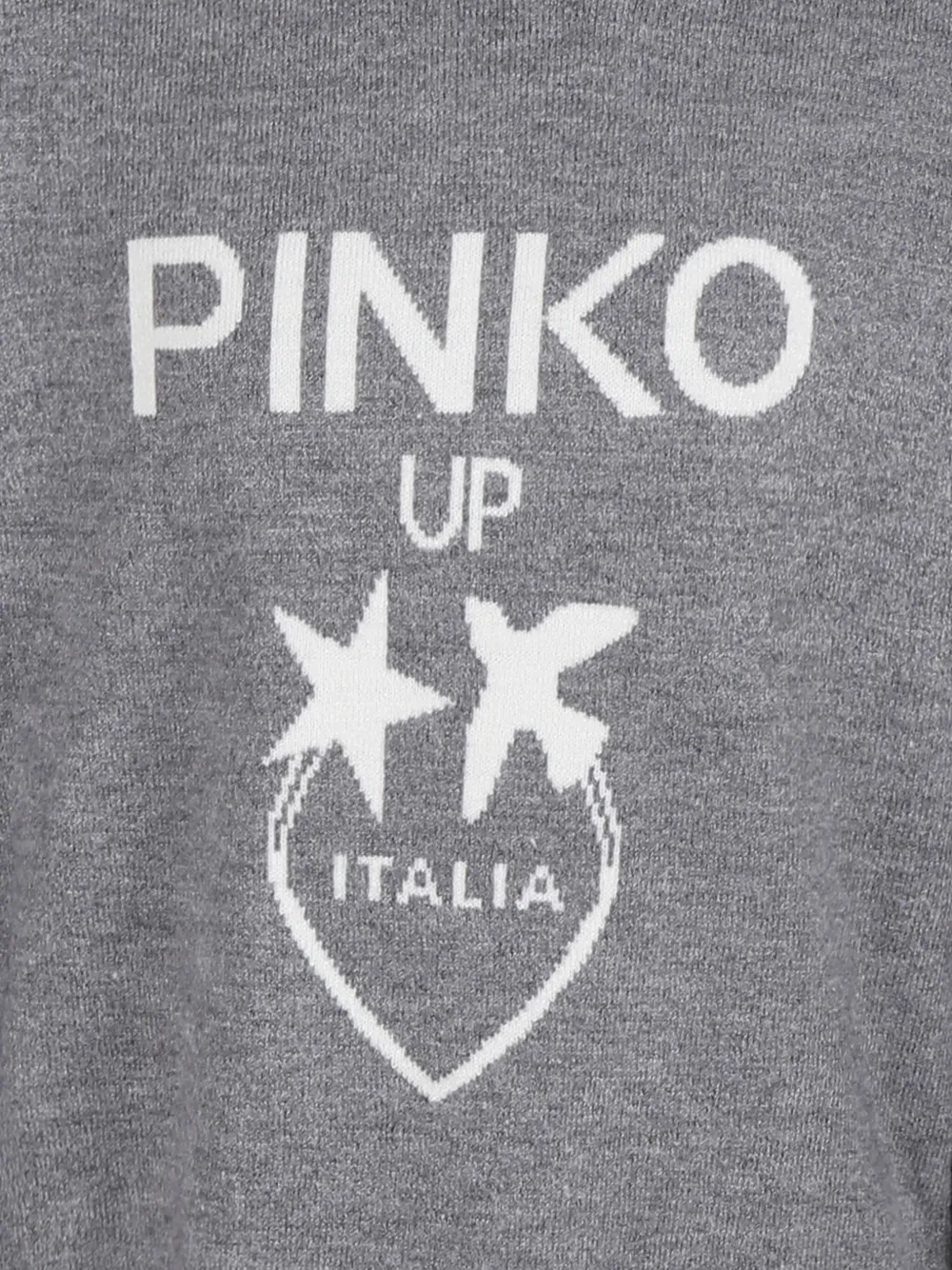 Pinko Kids Jurk met intarsia logo Grijs