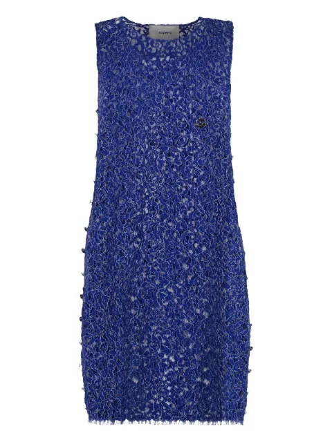 Coperni lace floral-pattern mini dress
