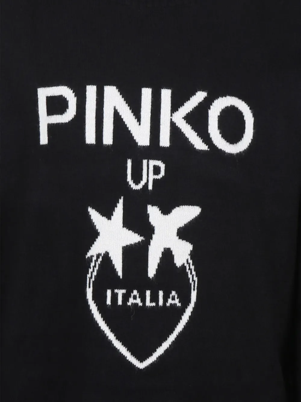 Pinko Kids Jurk met intarsia logo Zwart