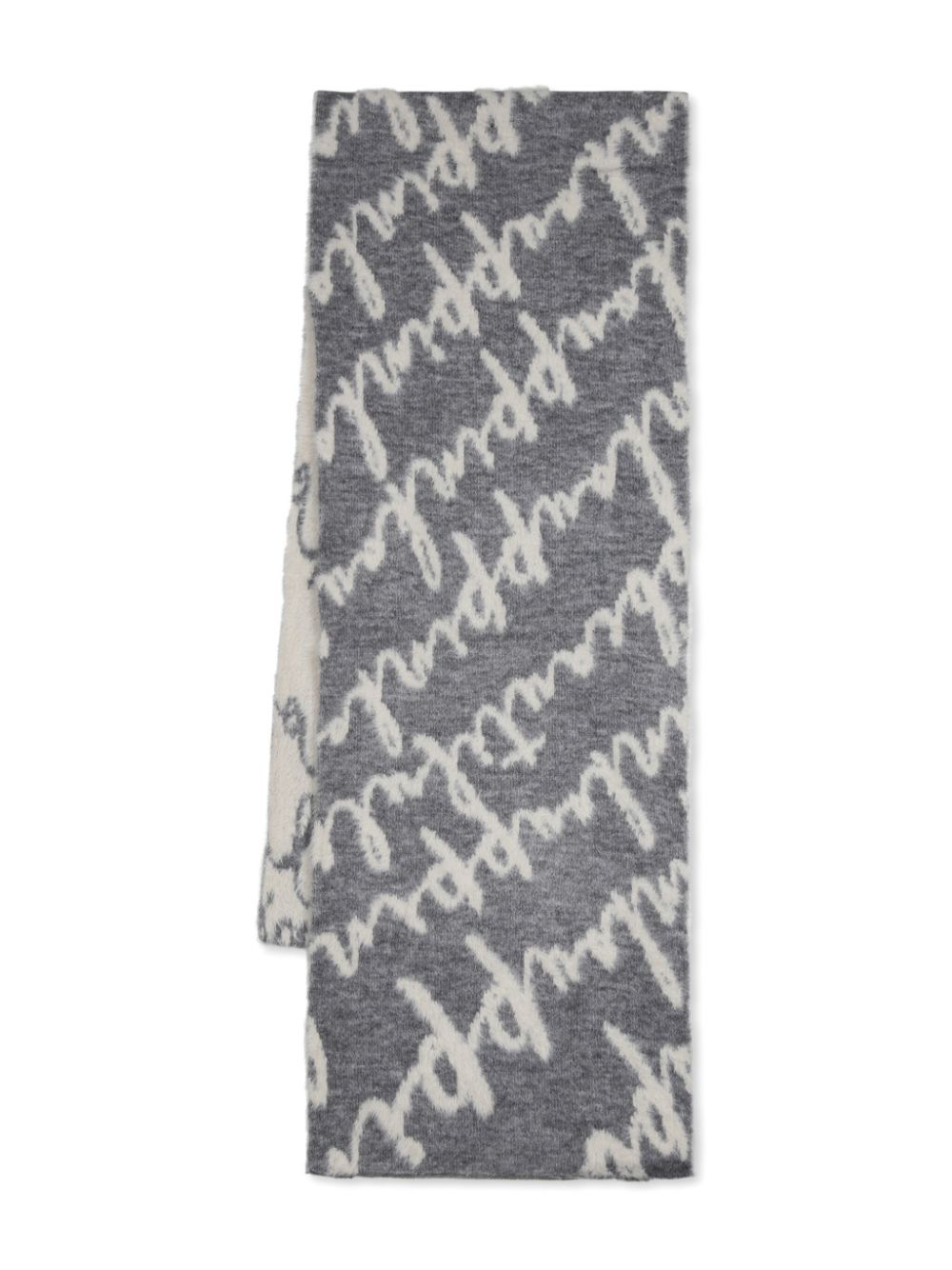 Pinko Kids logo-jacquard scarf - Grey