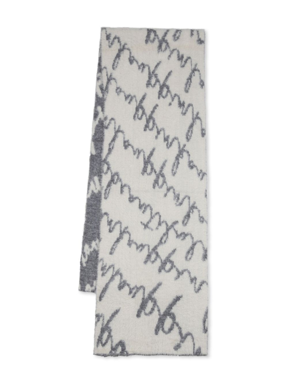 Pinko Kids logo-jacquard scarf - Grey