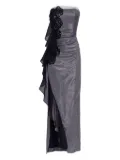 Lethicia Bronstein lurex strapless gown - Grey
