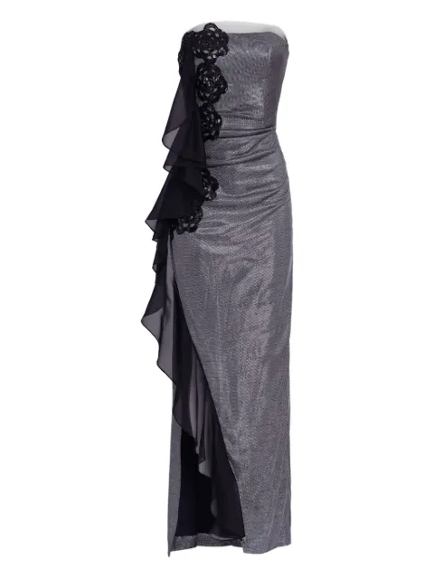 Lethicia Bronstein lurex strapless gown
