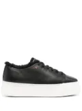 Santoni leather sneakers - Black