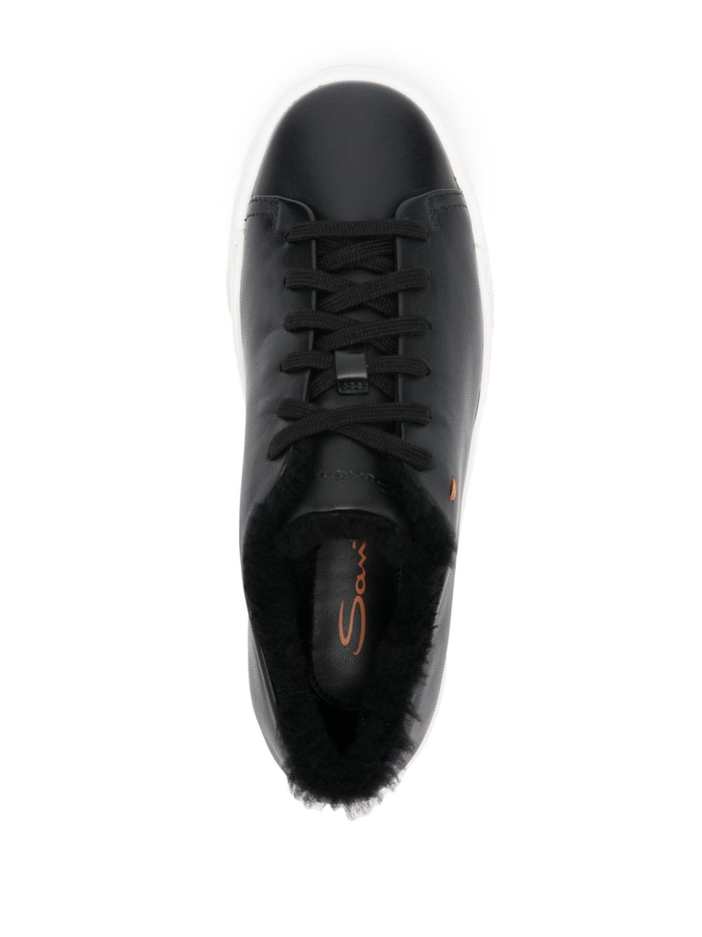 Santoni leather sneakers Black