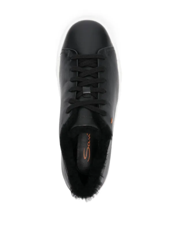 【SANTONI】レディースレザースニーカー Santoni レザースニーカー | ブラック | FARFETCH JP