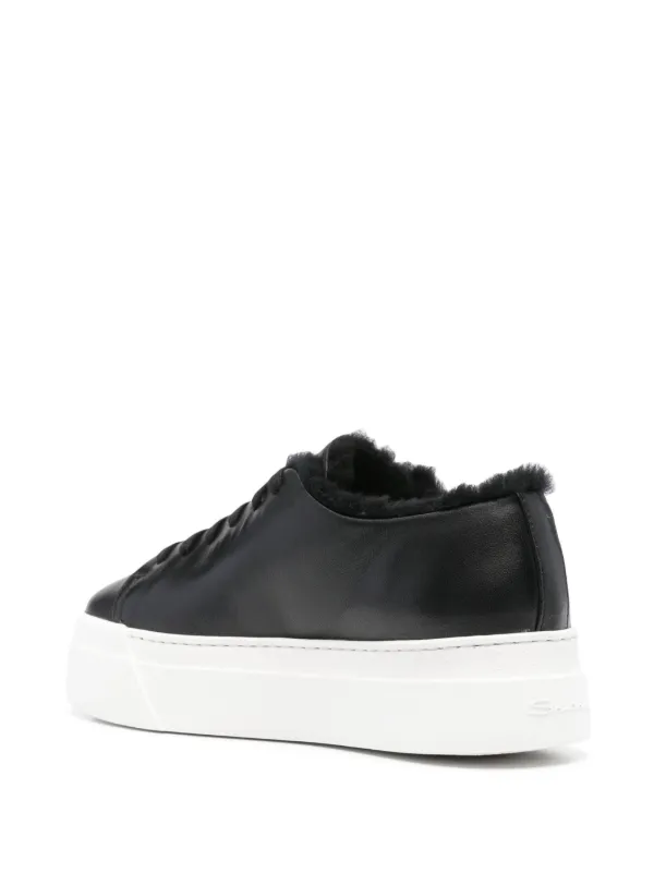【SANTONI】レディースレザースニーカー Santoni レザースニーカー | ブラック | FARFETCH JP