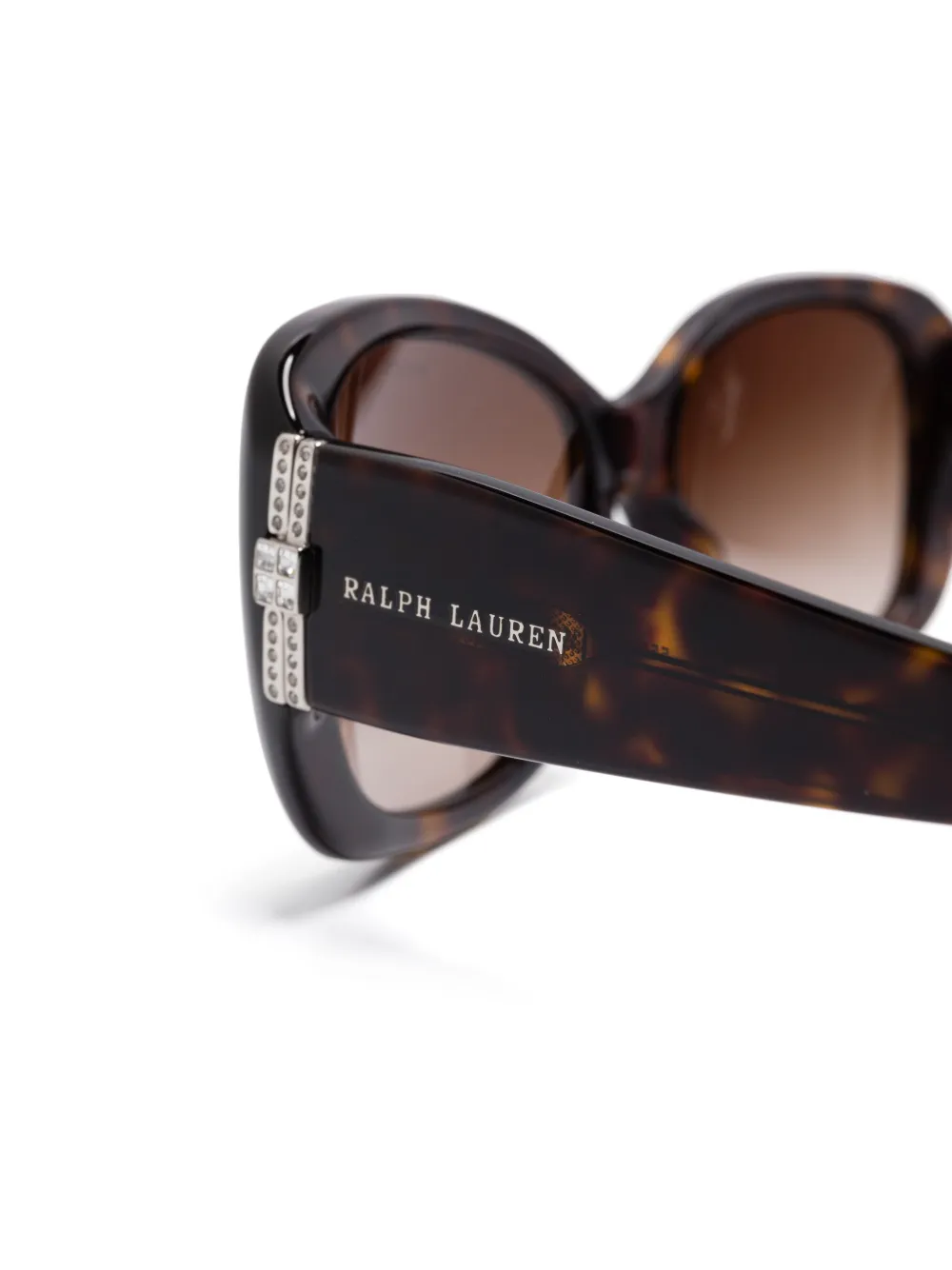 Lauren Ralph Lauren Zonnebril met ovalen montuur Bruin
