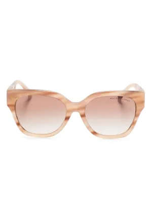 Kiko Kostadinov Octavia geometric-frame Sunglasses | Neutrals